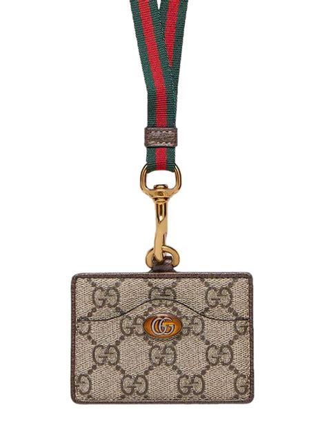 gucci lanyard id badge holder|gucci card holder sale clearance.